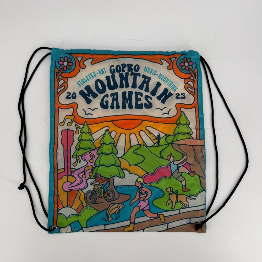 GoPro Mountain Games 2025 Vail Colorado Drawstring Backpack Cinch Bag Zipper